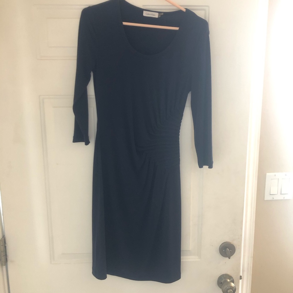 Navy form fitting dress